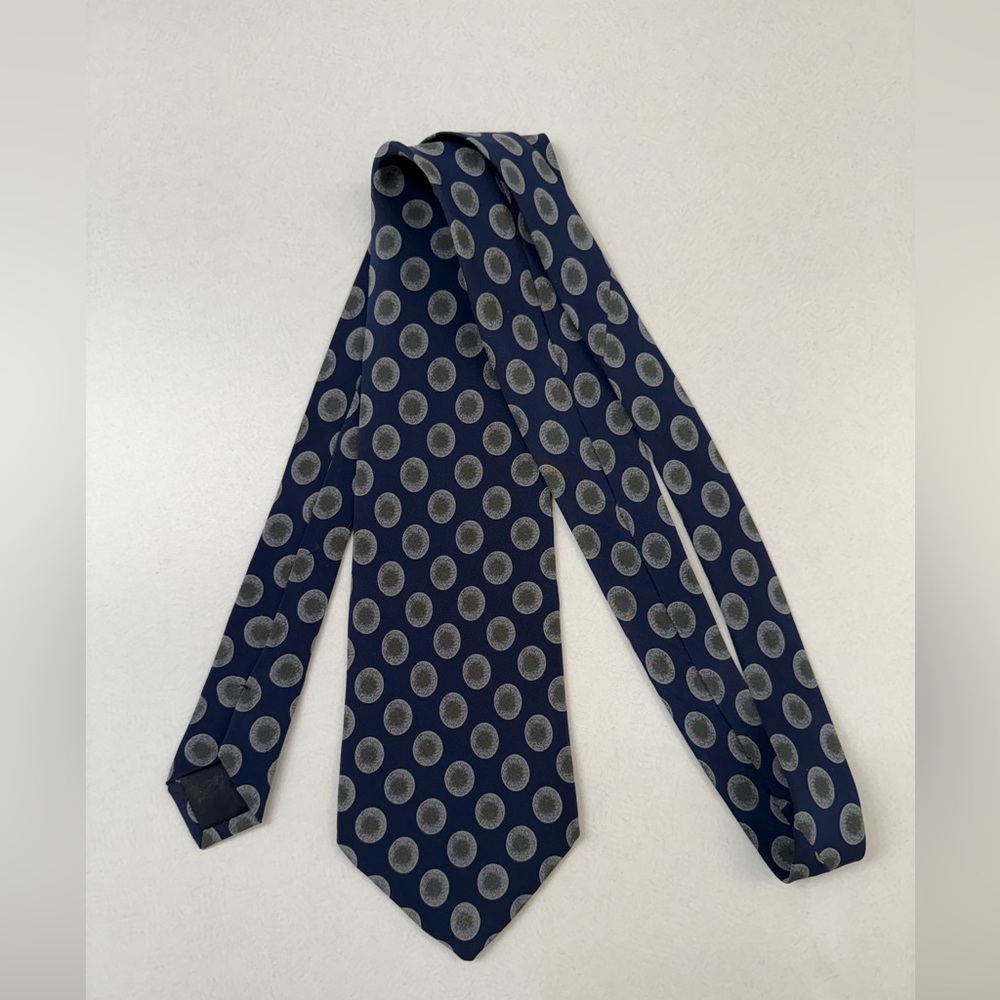 Giorgio Armani Men's Silk Navy Polka Dot Tie